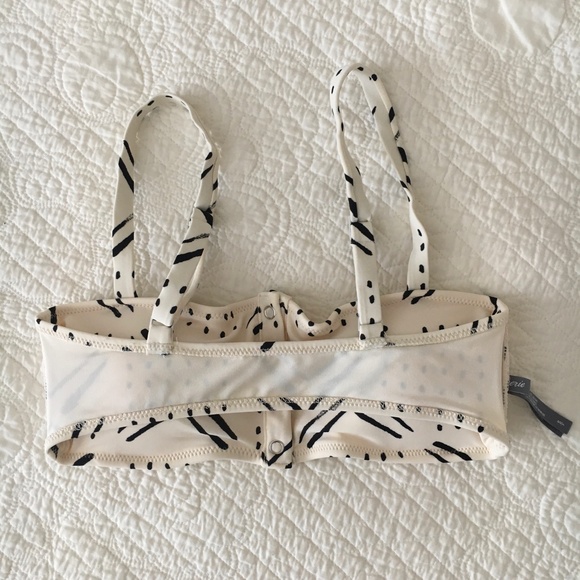 American Eagle Aerie Henley Bandeau Bikini Natural Print XS/S Swimsuit Set - Picture 14 of 16